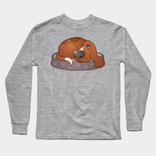 Sleepy Hound Dog Long Sleeve T-Shirt